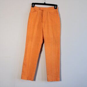 1970s LEVI's For Gals Orange Cropped Trousers XXS